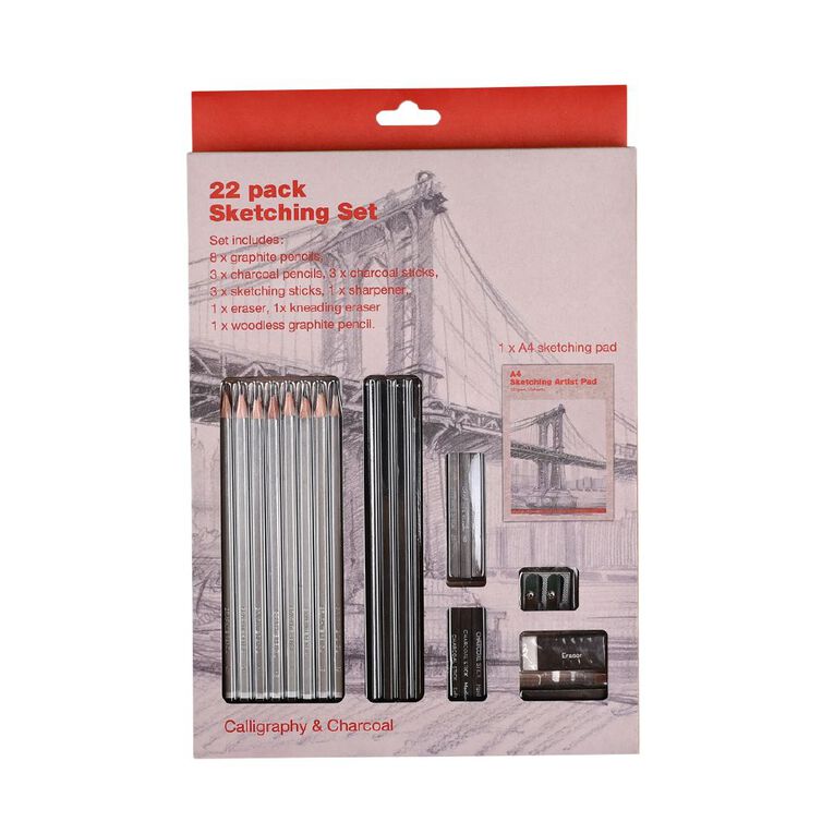 Graphite Sketching Set 22 Pack, , hi-res