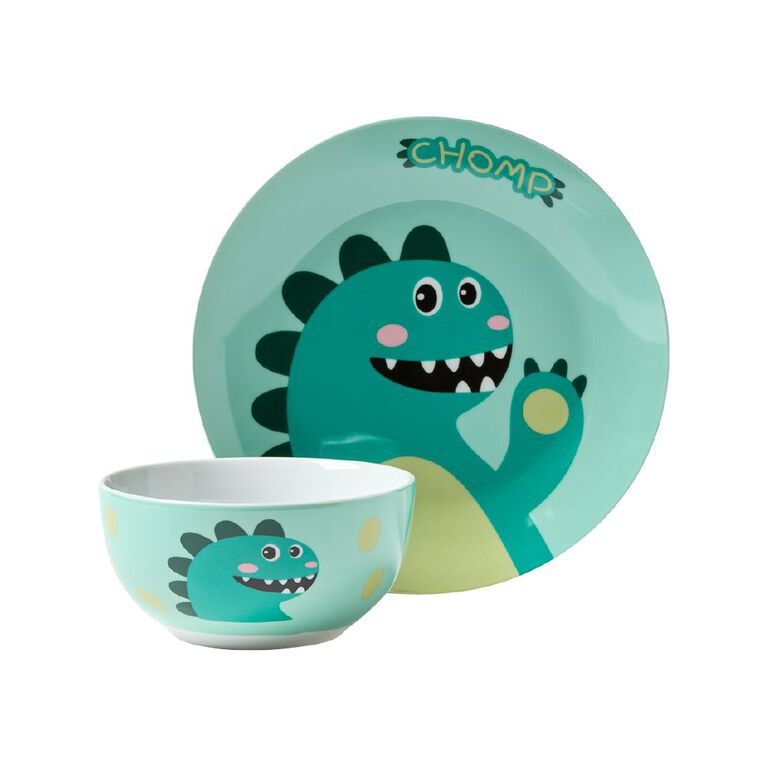 Living & Co Kids Ceramic Dinner Set Multi-Coloured 2 Pack, , hi-res