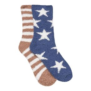 H&H Women's Cosy Bedsock 2 Pack