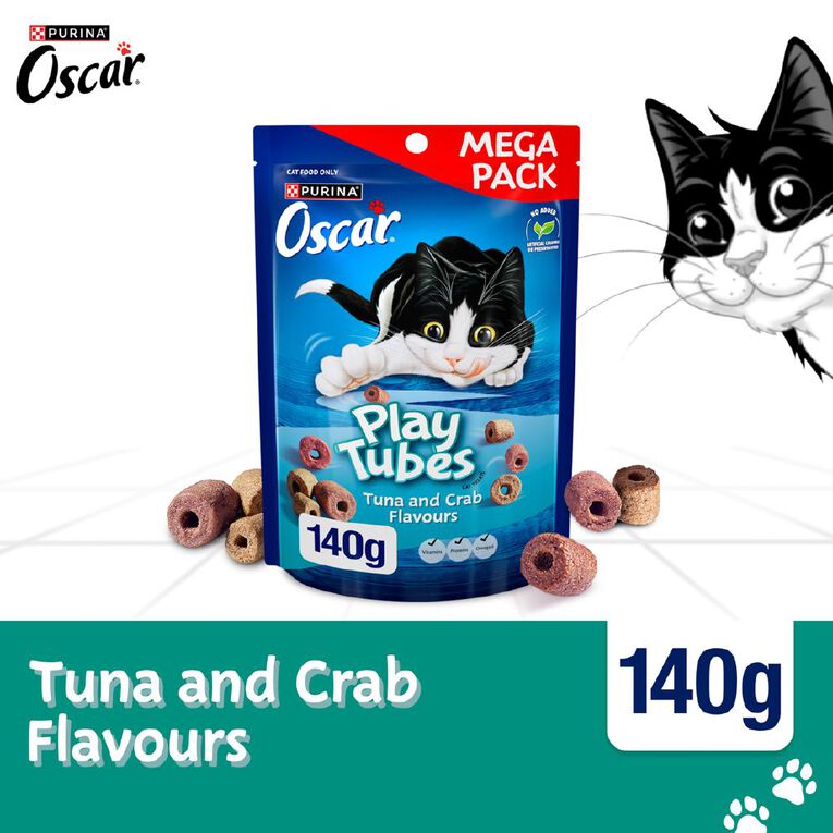 Oscar Playtubes with Tuna & Crab Cat Treats 140g, , hi-res