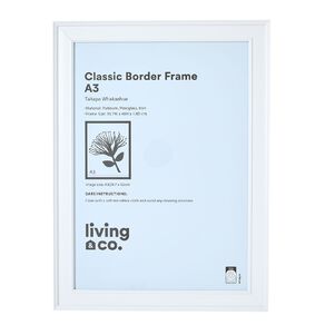Living & Co Classic Border Frame White A3