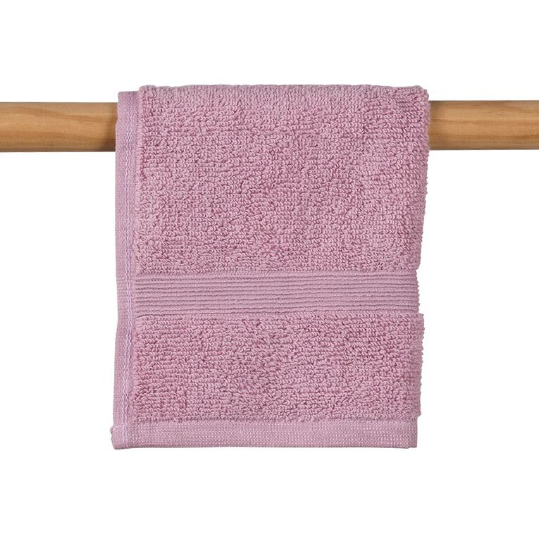Living & Co Plush Plain Face Towel Lilac, , hi-res