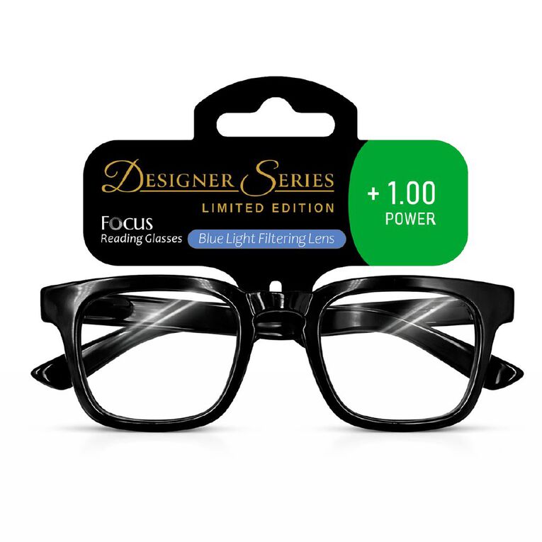 Focus Reading Glasses Parker +1.00 Black, , hi-res