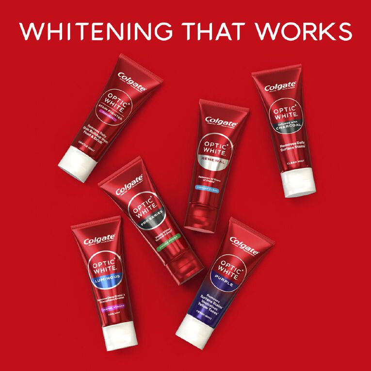 Colgate Optic White Renewal Lasting Fresh Toothpaste 85g, , hi-res
