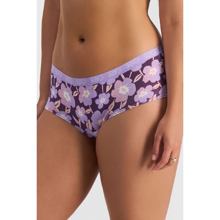 Rio Women's Shortie Briefs 5 Pack, Lilac, hi-res
