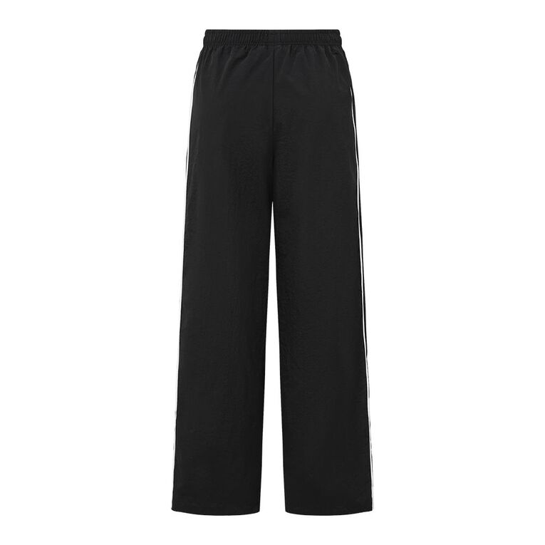 H&H Women's Wide Leg Sport Piping Pants, Black, hi-res
