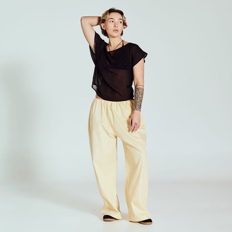 BRDRLESS Cora Baggy Pants, Yellow Light, hi-res