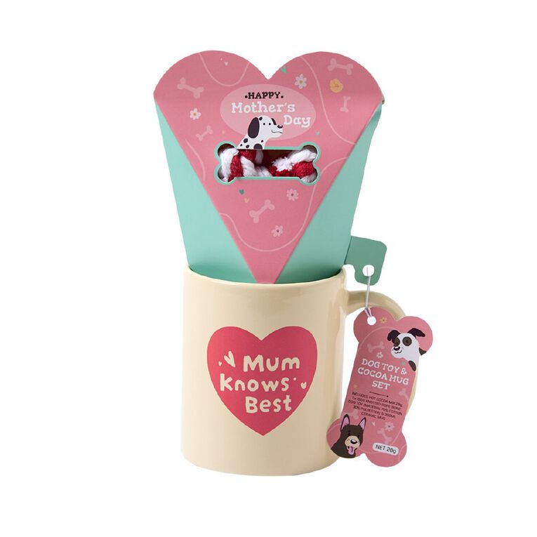 Mug Gift Set For Mum and Pet Contains Cocoa Mix and Dog Toy, , hi-res
