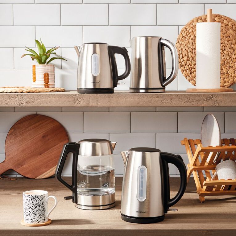 Living & Co Kettle 1.7L Stainless Steel, , hi-res