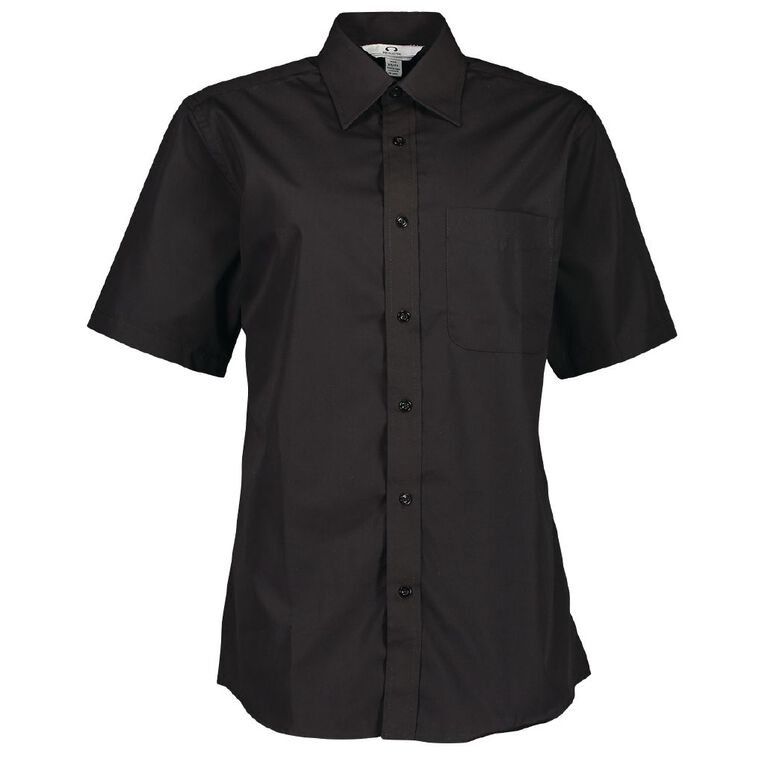 Schooltex Short Sleeve Poplin Shirt Black | The Warehouse