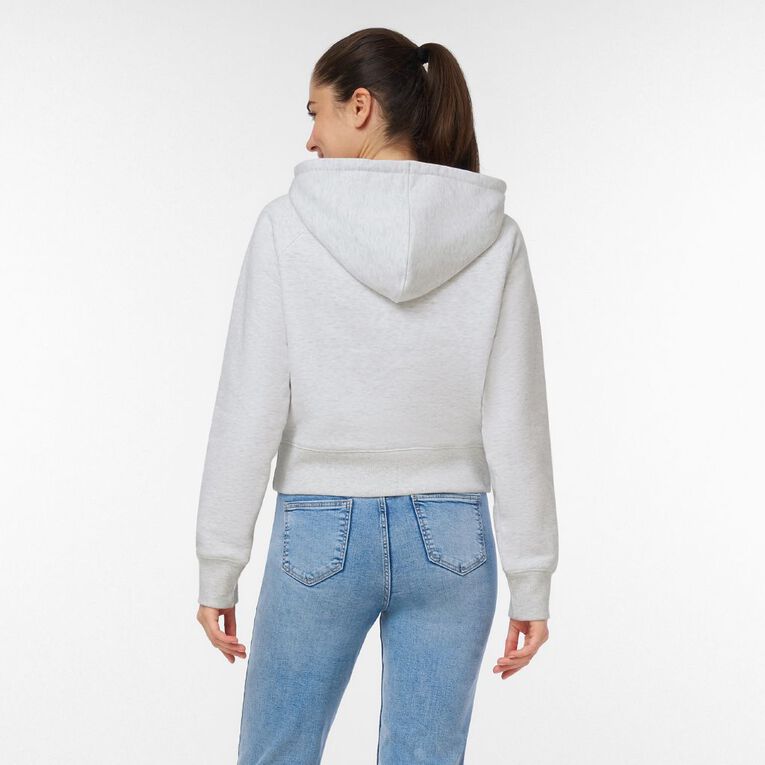 H&H Women's Raglan Crop Hoodie, Grey Light, hi-res