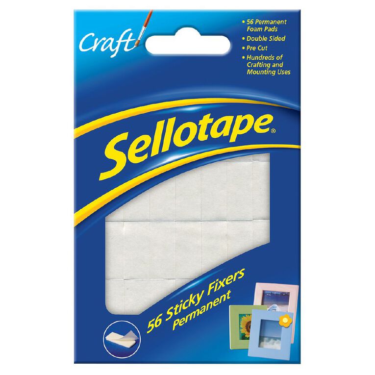 Sellotape Felt Sticky Fixer Pads 56 Pack White, , hi-res