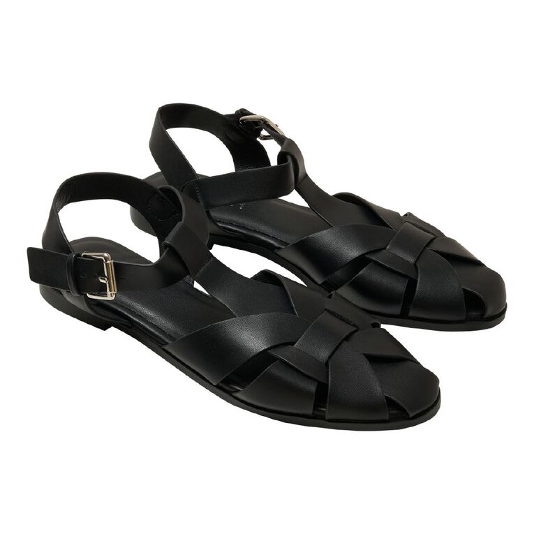 H&H Women's Fisherman Sandals, Black, hi-res