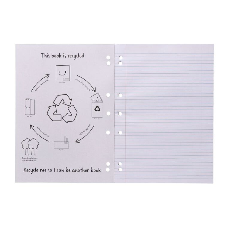 WS Exercise Book 1B8 7mm Ruled 36 Leaf Punched Red Mid, , hi-res