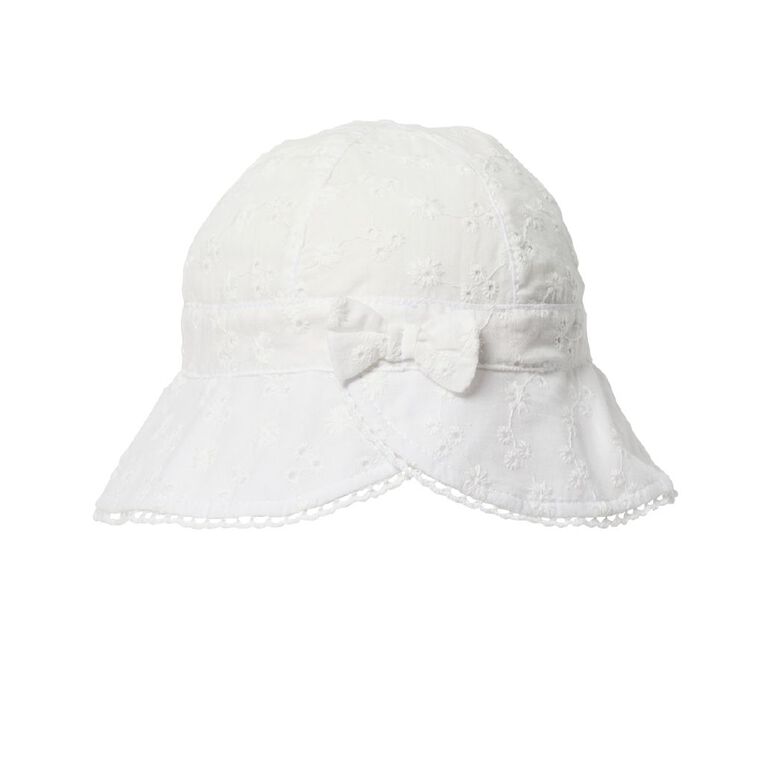 Young Original Infants' Frill Hat, White, hi-res