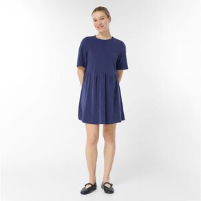 H&H Women's Short Sleeve Cord Tee Mini Dress