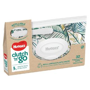 Huggies Baby Wipes Clutch Unscented 32 Pack