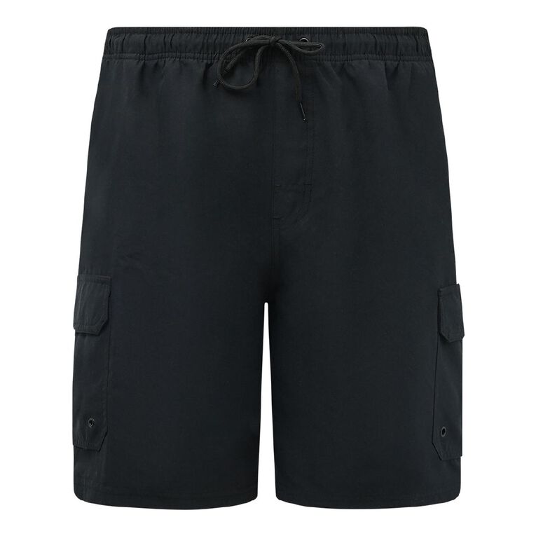 H&H Men's Cargo Boardshorts, Black, hi-res
