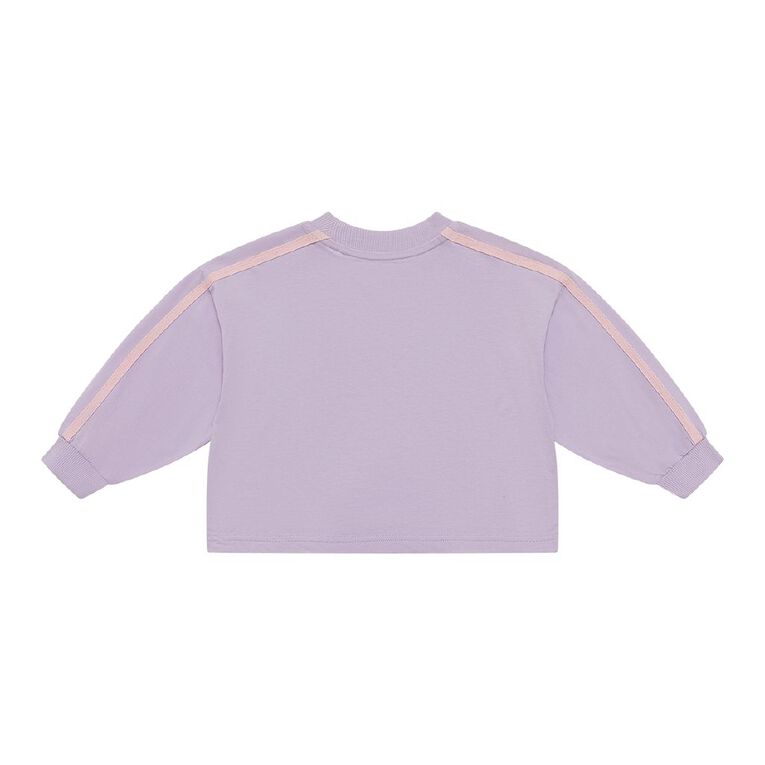 Young Original Toddler Girls' Long Sleeve Cuffed Print Tee, Purple Light, hi-res