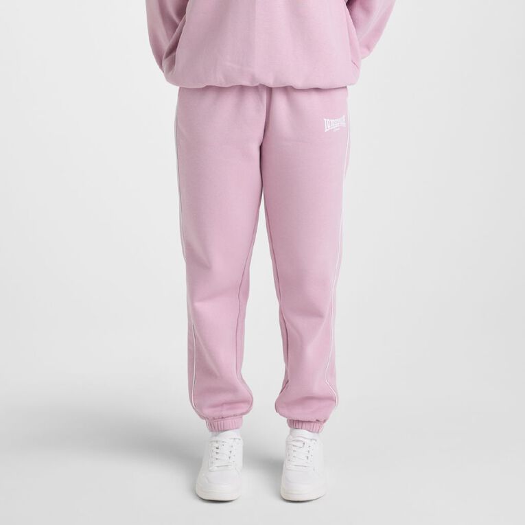 Lonsdale Women's Fleece Trackpants, Pink, hi-res