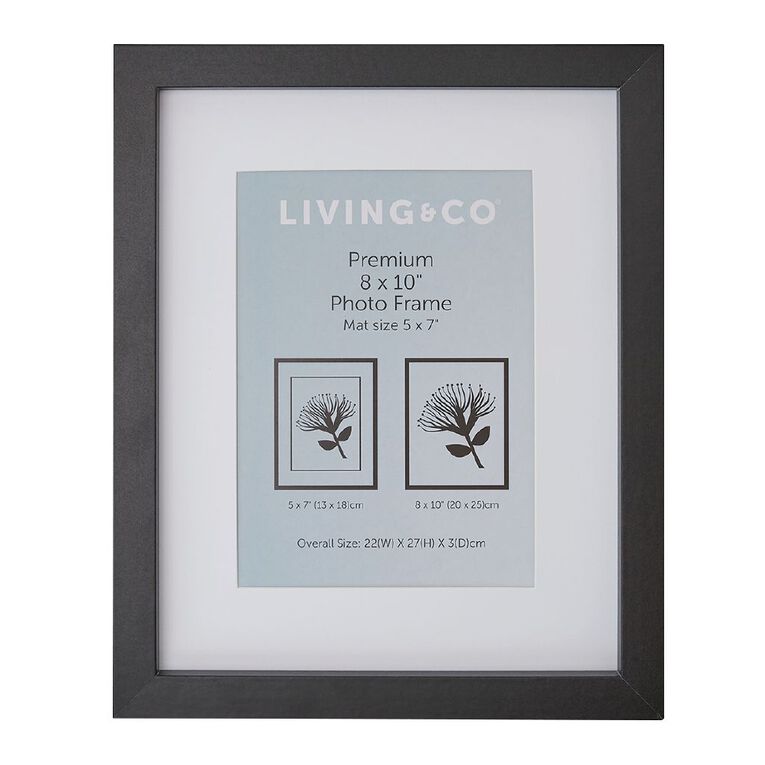 Living & Co Premium Photo Frame Black 4in x 6in, Black, hi-res