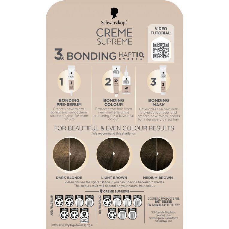 Schwarzkopf Creme Supreme 6.16 Cool Ash Light Brown 180ml, , hi-res