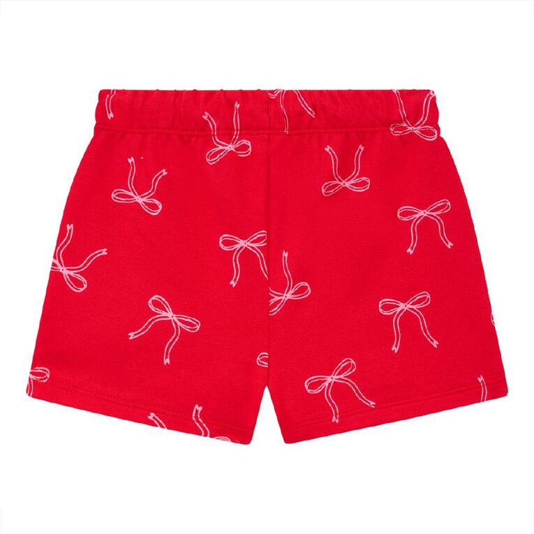 Young Original Toddler Printed Terry Shorts, Red Mid, hi-res