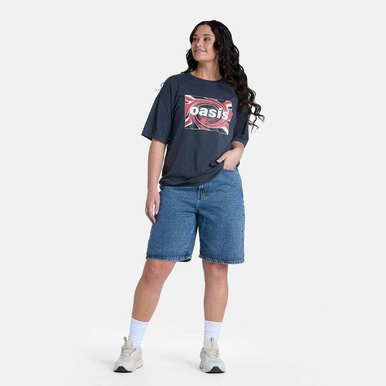 Women's Oasis BF Tee, Grey Dark, hi-res