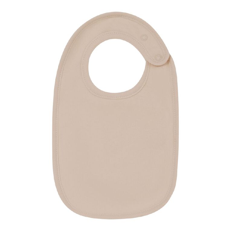 Young Original Babies' Dome Bibs 3 Pack, Brown Light, hi-res