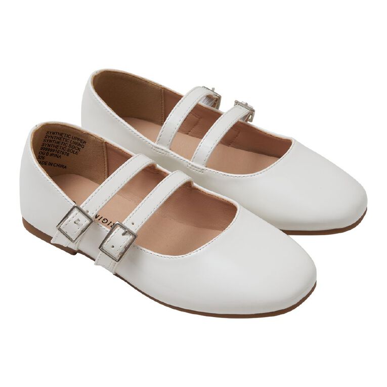Young Original Senior Kids' Irina Ballet Shoes, White, hi-res