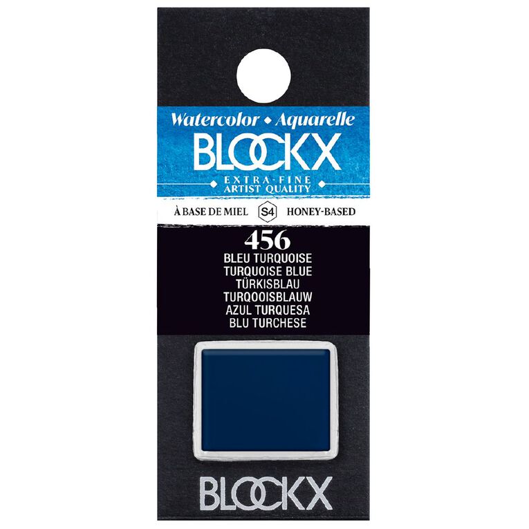 BLOCKX Watercolour Half Pan S4 456 Turquoise Blue, , hi-res