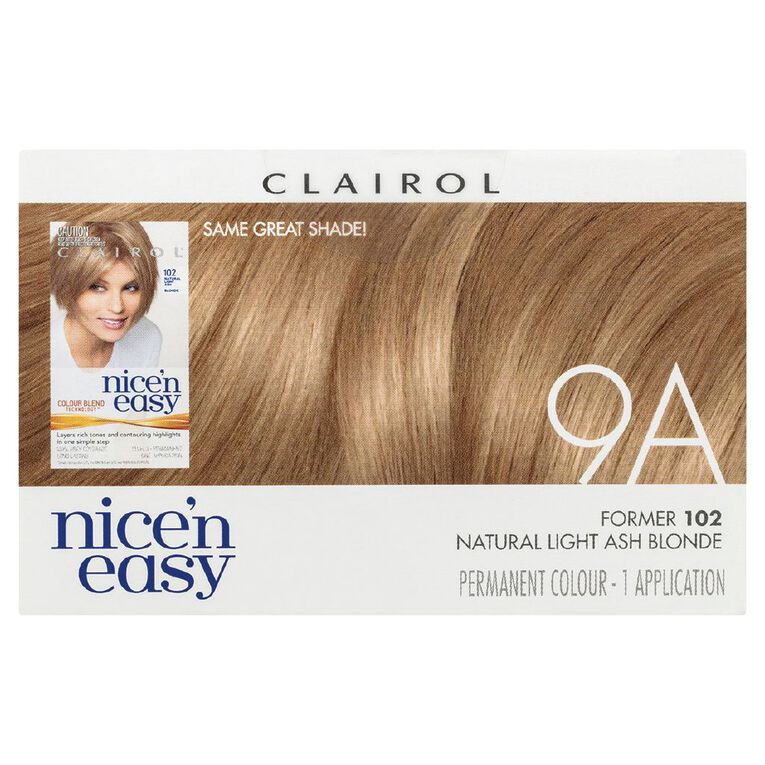 Clairol Nice N Easy Permanent Hair Colour Light Ash Blonde 9A, , hi-res