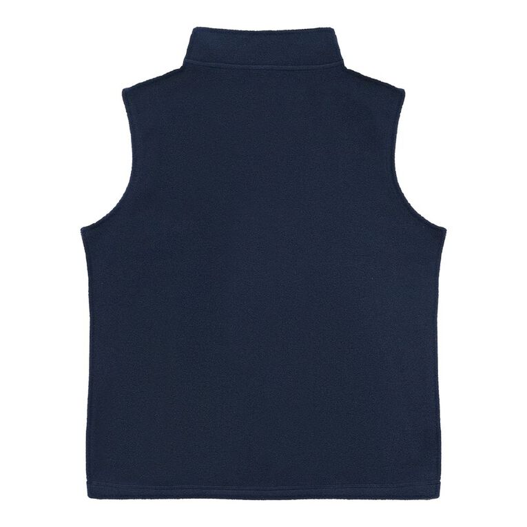 Young Original Microfibre Zip-Thru Vest, Blue Dark, hi-res