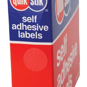 Quik Stik Labels MC14 Dot Labels Red 1050 Pack