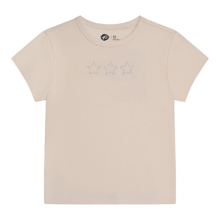 Young Original Short Sleeve Cap Tee, Cream, hi-res