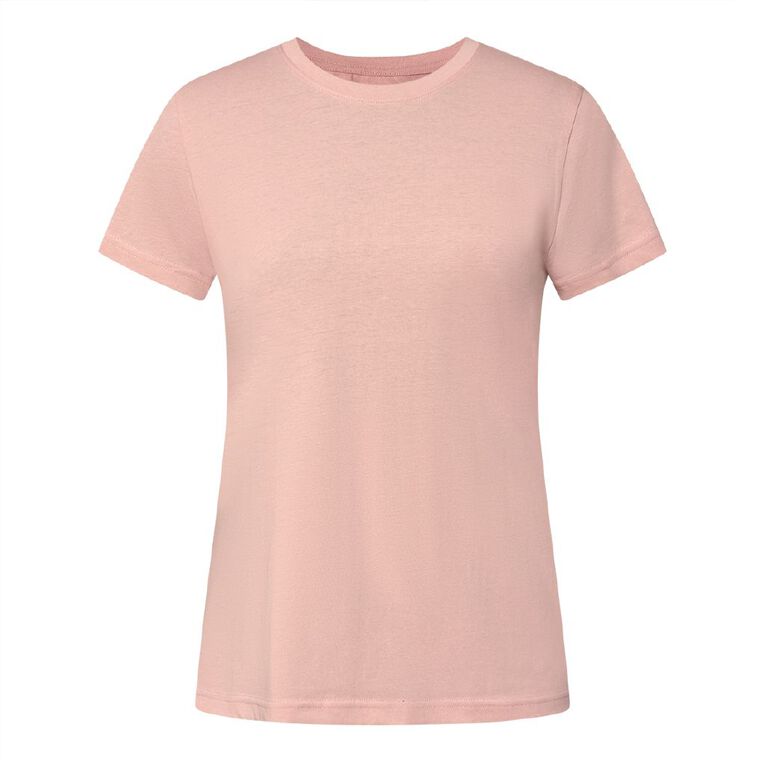 H&H Women's Short Sleeve Crew Neck Tee, Pink Light PALE MAUVE, hi-res