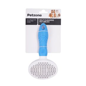 Petzone Self Cleaning Pet Brush Blue