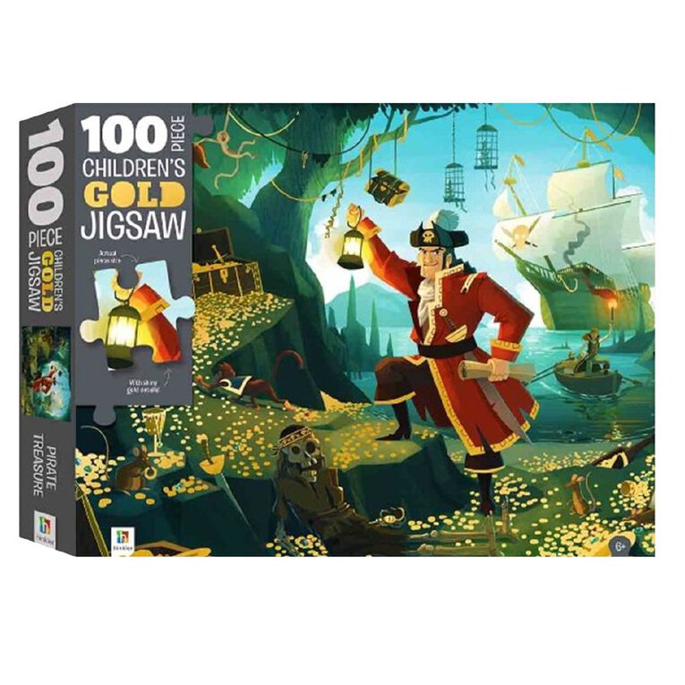 Children's Gold Jigsaw: Pirate Treasure 100 Piece, , hi-res