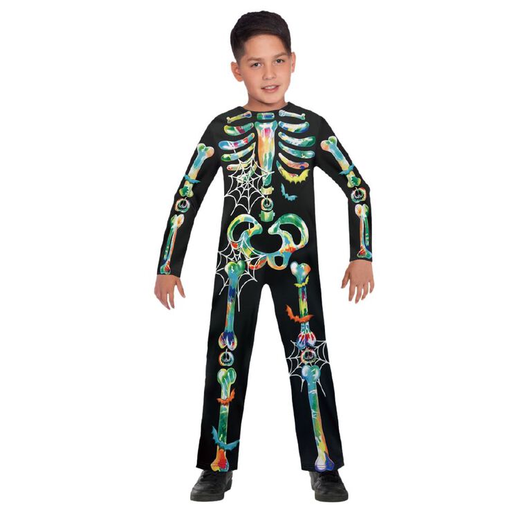 Scarehouse Rainbow Skelly Costume 6-8 Years, , hi-res