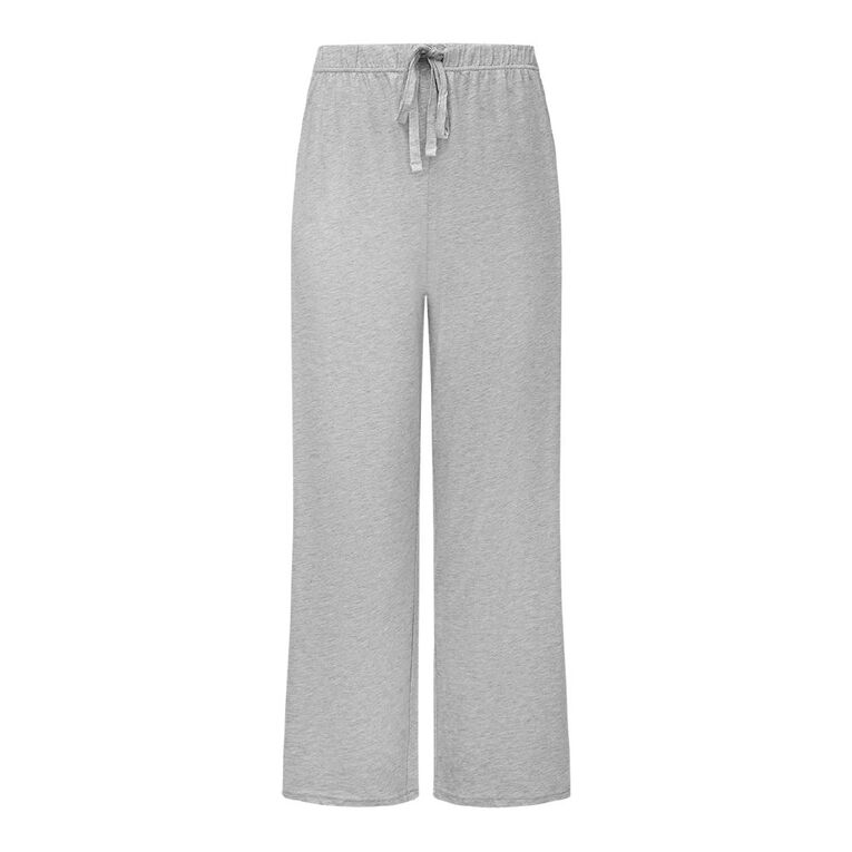 H&H Women's Knitted Pyjama Pants, Grey Marle, hi-res