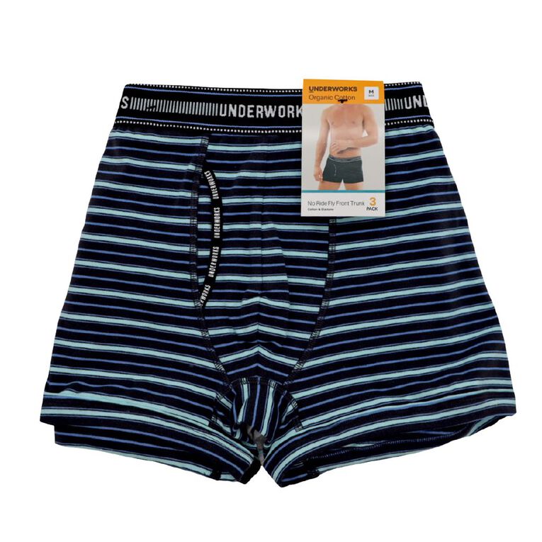 Underworks Men's No Ride Trunks 3 Pack, Grey Marle, hi-res