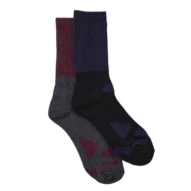 Darn Tough Women's Rib Boot Crew Socks 2 Pack, Charcoal, hi-res