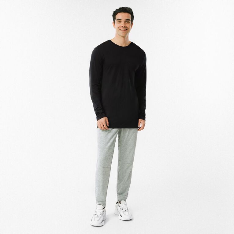 Active Intent Men's Longsleeve Stretch Tee, Black, hi-res
