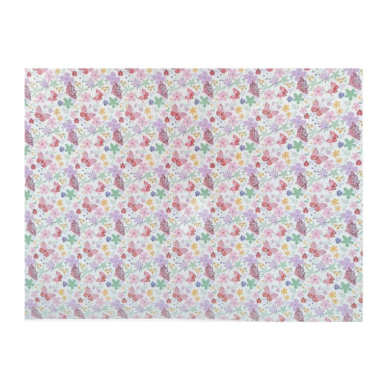 WS Book Covering 45cm x 1m Butterfly White, , hi-res