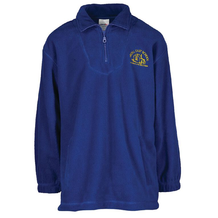 Schooltex Argyll East 1/4 Zip-Thru Top with Embroidery, Royal, hi-res
