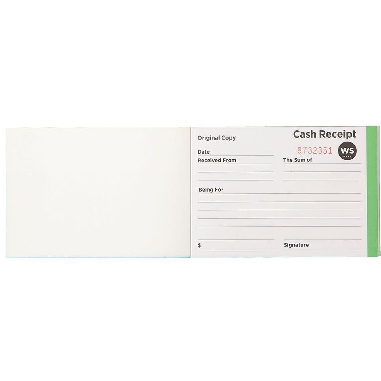 WS Receipt Book NCR 50 Leaf A6 Green Mid, , hi-res