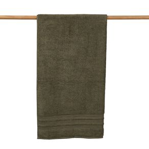 Living & Co Plush Plain Spa Towel Green Dark