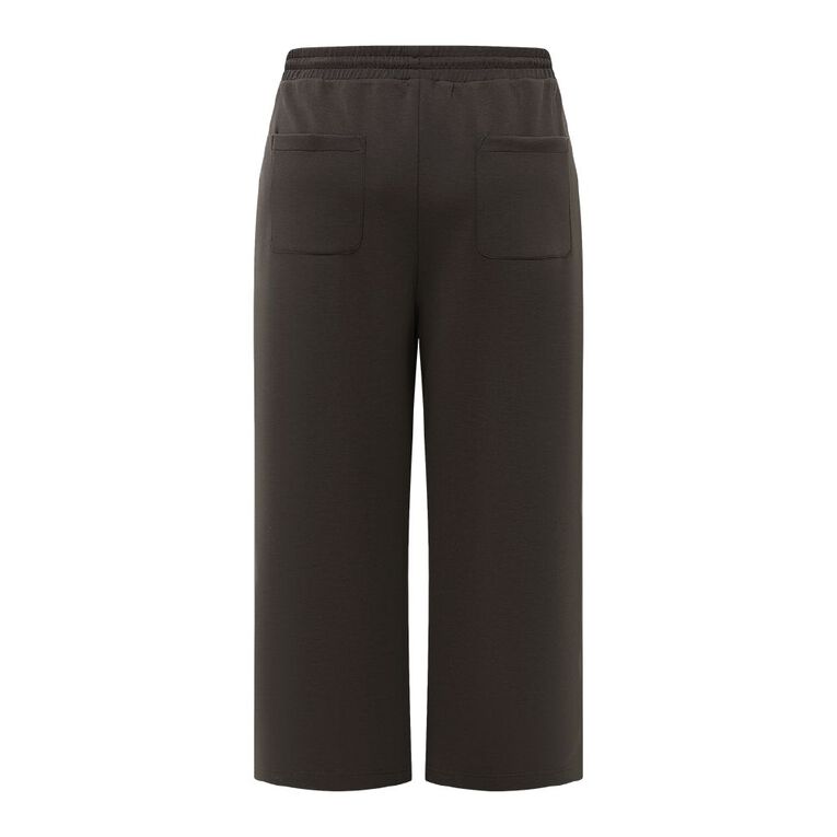 H&H Curve Women's Interlock Smart Sweatpants, Brown Dark, hi-res