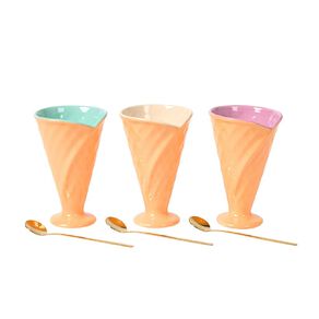 Glenn Jones Ice Cream Sundae Cup Set 6 Piece Multi-Coloured 6 Pack