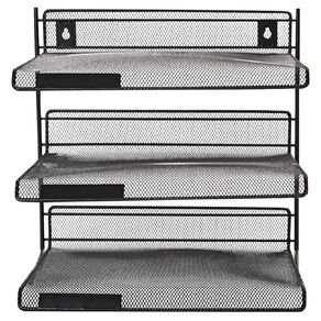 WS Mesh 3 Tier Shelf Black